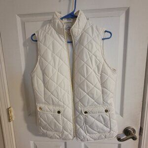 St. John's Bay Quilted Cream Vest Size Small